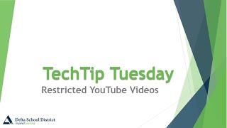 TechTip Tuesday May 20   Restricted Youtube Video