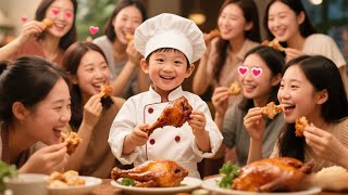 八嵗廚神：開侷烤鵞腿征服全校