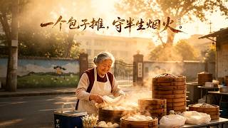 一個包子攤，守半生菸火