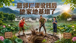 惡鄰攔渠訛錢後，他家地基塌了