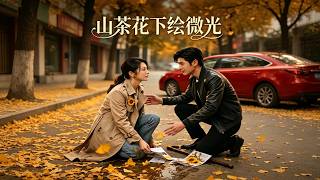 山茶花下绘微光