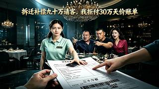 【首發】❤️‍🔥 拆遷補償九十萬請客，我拒付30萬天價賬單 AI短劇